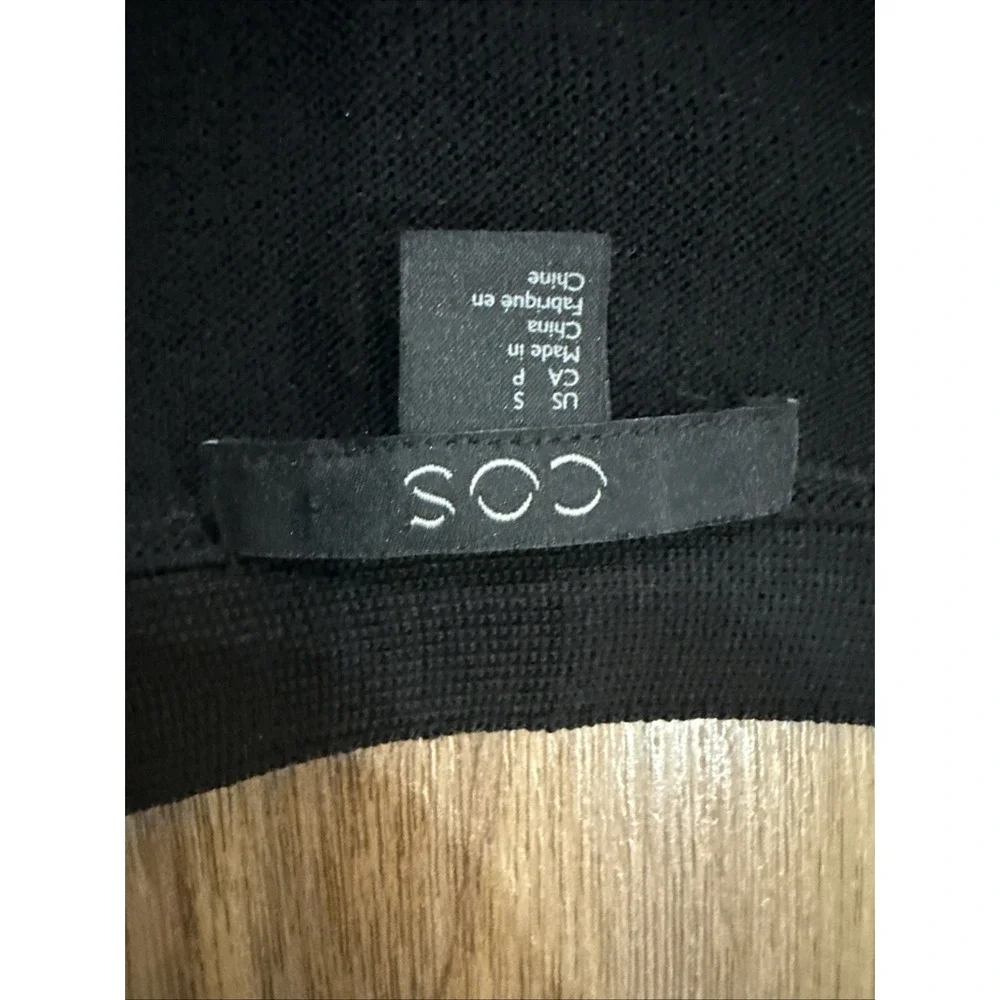 COS   Cardigan in Black and White Size S Oversized  Viscose Blend Cotton